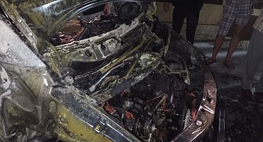 Hatay'da otomobil yangını
