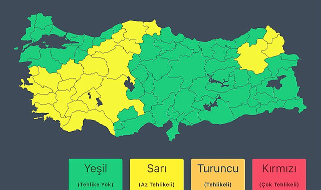 İçişleri Bakanlığı'ndan 'sağanak' uyarısı