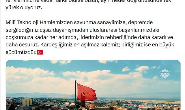 İletişim Başkanı Duran: Birlikte güçlüyüz, birlikte Türkiye'yiz