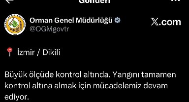 İzmir'de maki yangını