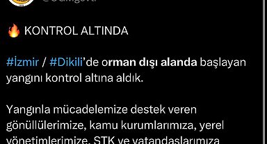 İzmir'de maki yangını