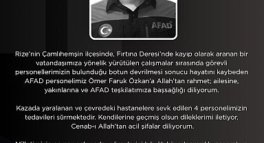Kayıp gencin cansız bedenini dereden çıkaran AFAD ekibinin botu akıntıya kapıldı; 1 personel öldü, 3 personel kurtarıldı