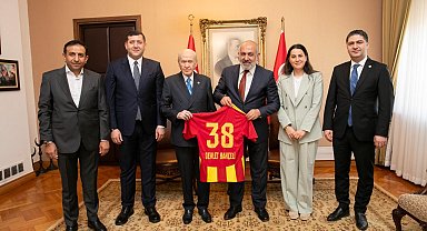 Kayserispor yönetiminden MHP Lideri Bahçeli'ye ziyaret