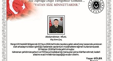 Kazada yaralanan uzman çavuş, tedavi gördüğü hastanede şehit oldu