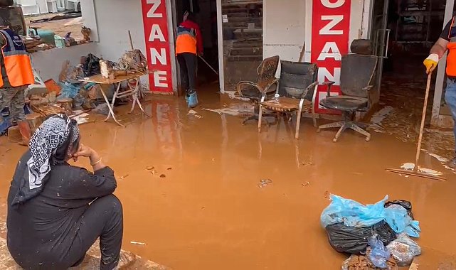 Kırşehir'de sel sonrası temizlik çalışmaları