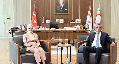 KKTC Cumhurbaşkanı Erhürman, Bakan Göktaş'ı kabul etti