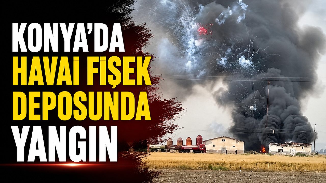 Konya'da Havai fişek deposunda yangın