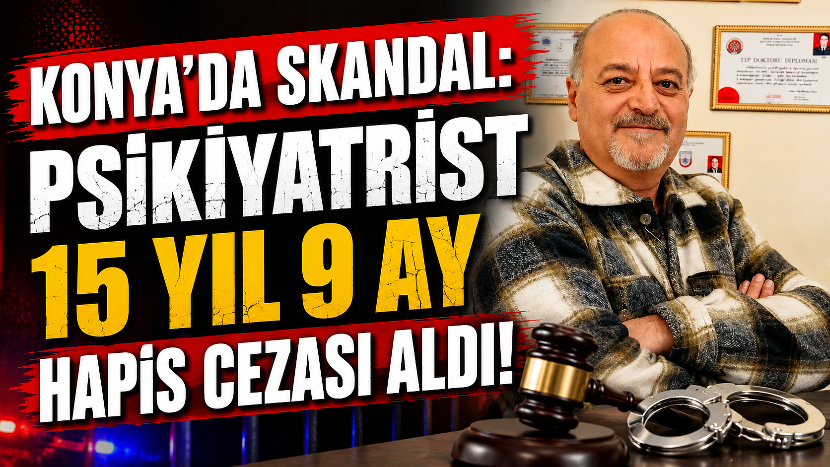 Konya’da Skandal: Psikiyatrist 15 Yıl 9 Ay Hapis Cezası Aldı!