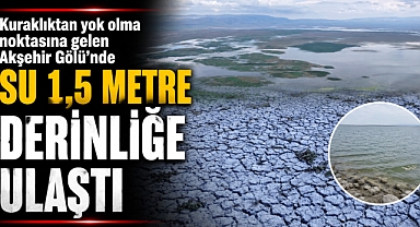 Kuraklıktan yok olma noktasına gelen Akşehir Gölü'nde su 1,5 metre derinliğe ulaştı