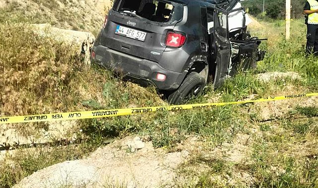 Malatya'da takla atan otomobilin sürücüsü öldü