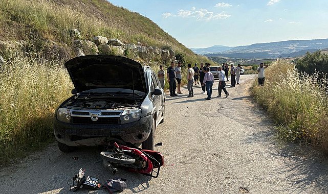 Manisa'da cip ile çarpışan motosiklet sürücüsü ağır yaralandı