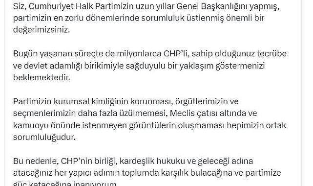 Mansur Yavaş'tan Kılıçdaroğlu'na çağrı: Milyonlarca CHP'li, sağduyulu bir yaklaşım göstermenizi beklemekte