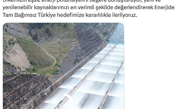 Mayısta elektrik üretiminin yüzde 43,1'i hidroelektrik santrallerinden sağlandı