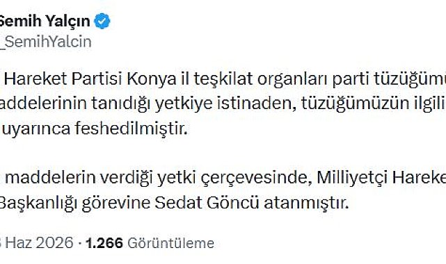 MHP Konya il teşkilatı feshedildi