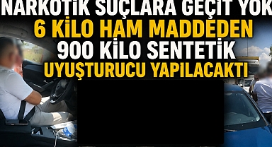 Narkotik Suçlara Geçit Yok: 6 Kilo Ham Maddeden 900 Kilo Sentetik Uyuşturucu Yapılacaktı