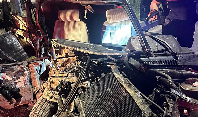 Otomobil, park halindeki araçlara çarptı; 2'si ağır 3 yaralı