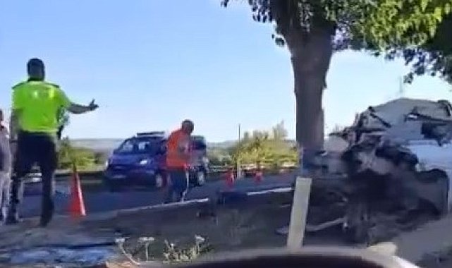 Otomobil refüje çarptı: 1 ölü, 1 yaralı