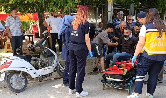 Otomobille çarpışan motosikletin sürücüsü yaralandı