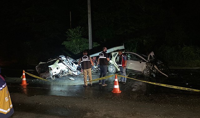 Rize'de 3 aracın karıştığı kaza sonrası yangın; 3 ölü, 5 yaralı