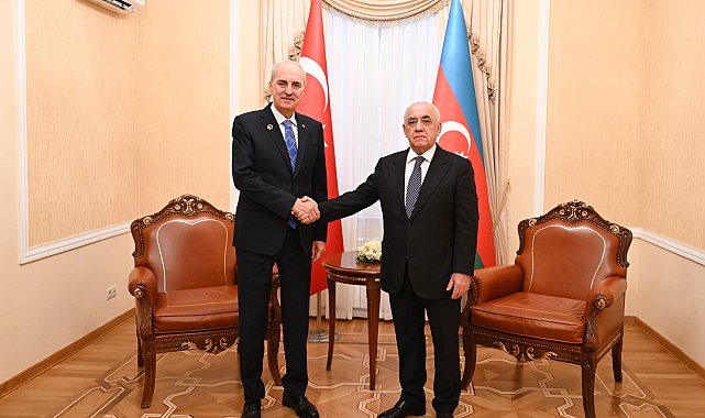TBMM Başkanı Kurtulmuş, Azerbaycan Başbakanı Esedov ile görüştü