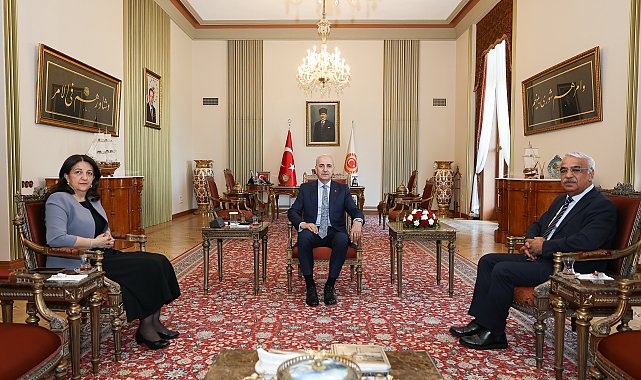 TBMM Başkanı Kurtulmuş, DEM Parti İmralı heyetini kabul etti