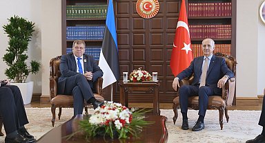 TBMM Başkanı Kurtulmuş, Estonya Parlamentosu Başkanı Hussar ile görüştü