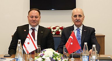 TBMM Başkanı Kurtulmuş, KKTC Cumhuriyet Meclisi Başkanı Öztürkler ile görüştü