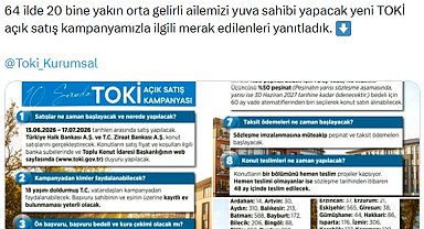 TOKİ'nin açık satış konut kampanyası ile ilgili '10 soruda 10 cevap' açıklaması