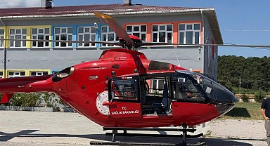Traktör kazasında yaralanan çiftçi ambulans helikopterle hastaneye sevk edildi