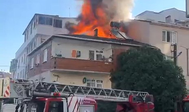 Yangın çıkan daire, kullanılamaz hale geldi