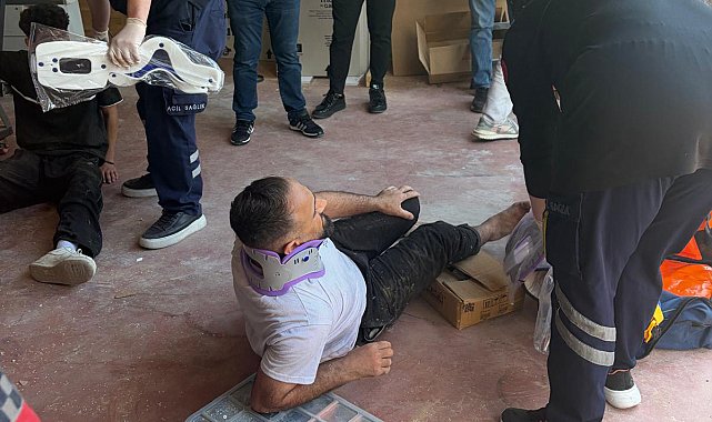 Yük asansörünün halatı koptu; 6 işçi yaralandı