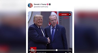 ABD Başkanı Trump'tan NATO Zirvesi'ne ilişkin DHA logolu paylaşım