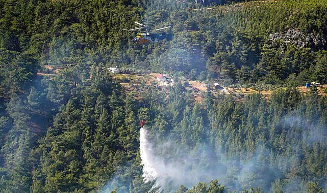 Alanya'daki orman yangını 2'nci gününde