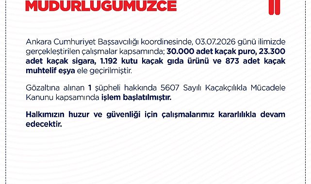 Ankara'da 30 bin adet gümrük kaçağı puro ele geçirildi
