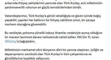 Bakan Gürlek, Türk Kızılay'a 150 bin lira bağışladı
