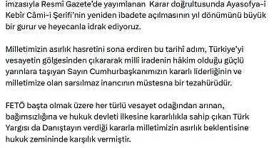 Bakan Gürlek'ten 'Ayasofya' açıklaması