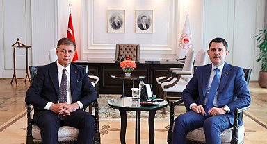 Bakan Kurum, İzmir Büyükşehir Belediye Başkanı Tugay'ı kabul etti