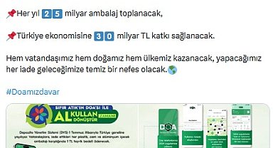 Bakan Kurum: Şişeni DOA'ya at, 1 TL kazan