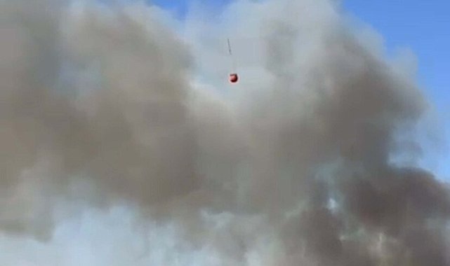 Çanakkale Biga'da tarım arazisinde yangın