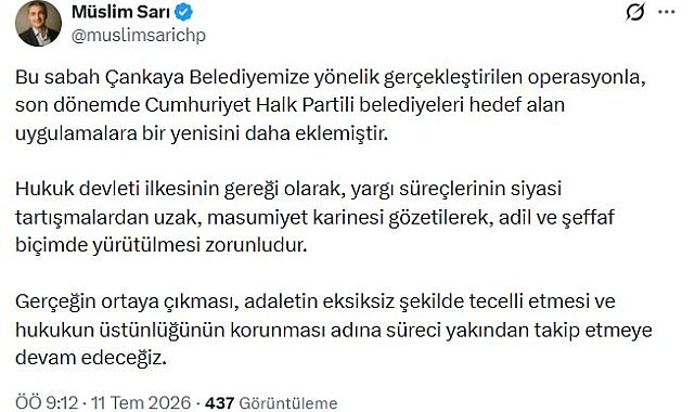 CHP'den Çankaya Belediyesi'ne yönelik operasyona ilişkin açıklama
