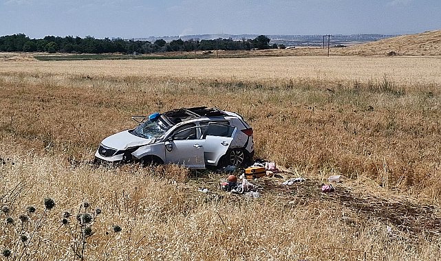 Diyarbakır'da tarlaya düşen cipte 1'i ağır 5 yaralı
