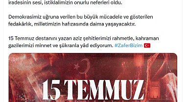 Emine Erdoğan'dan '15 Temmuz' mesajı