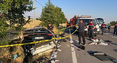Gurbetçi ailenin otomobili takla attı: 3 ölü, 1 yaralı