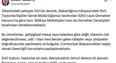 İçişleri Bakan Yardımcısı Turan: Dernekler denetlenmektedir