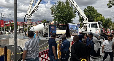 Kayseri'de beton mikserinin pompası patladı; 1 yaralı