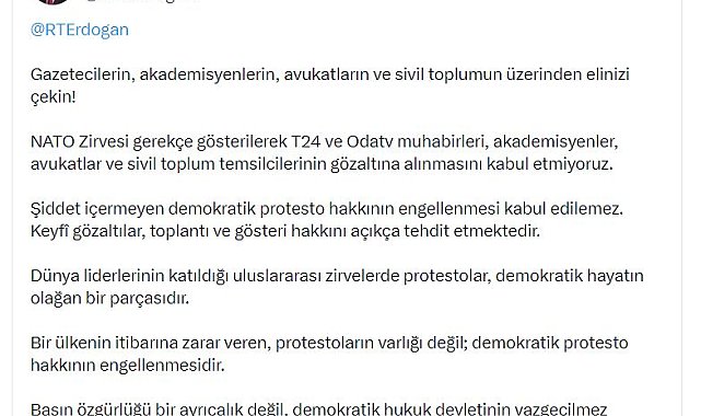 Kılıçdaroğlu: Demokratik protesto hakkının engellenmesi kabul edilemez