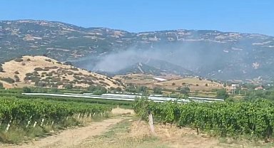 Manisa'da maki yangınında alevler ormana sıçradı