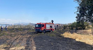 Manisa'da ot yangınında 50 dönüm alan zarar gördü