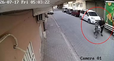 Mardin'de motosiklet hırsızlığı kamerada