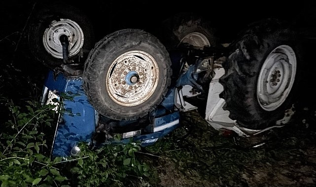 Ormanda devrilen traktörün sürücüsü öldü